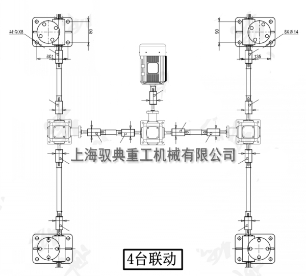 4臺聯(lián)動絲桿升降機