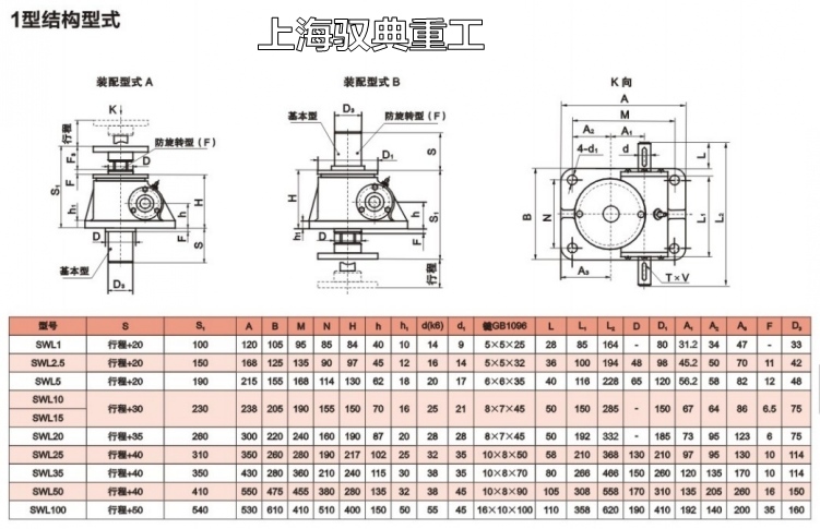 SWL蝸輪絲桿升降機(jī)圖紙