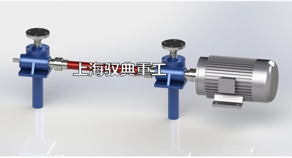 SWL絲桿升降機(jī)平臺(tái)，兩臺(tái)聯(lián)動(dòng)布局圖